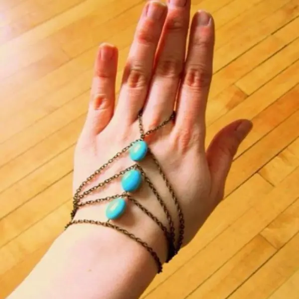Ring Chain Beads Bracele