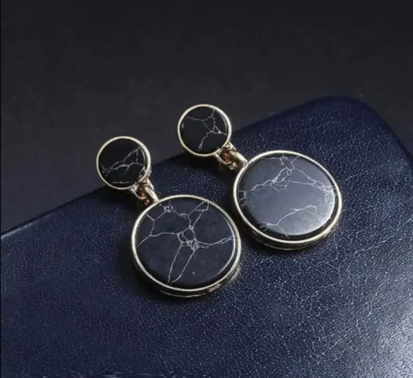 Abstract Art Black Earrings