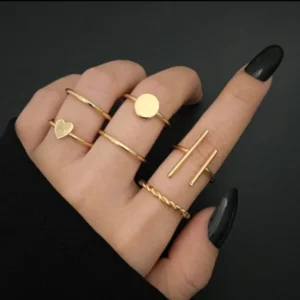 6 Pcs Midi Rings