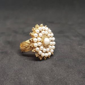 Multi Pearl Adjustable Ring