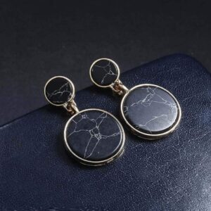 Black Stone Drop Earring