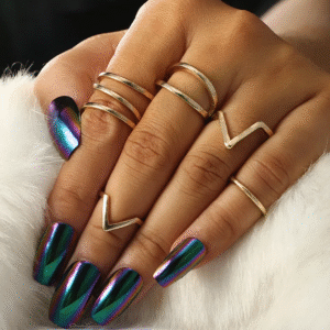 V- Shaped Midi Rings
