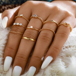 Pearl Hollow Midi Rings