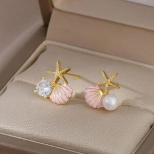 Pearl Starfish Earring